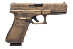Glock 17 Gen3 9mm Pistol with Coyote Battle Worn Flag Cerakote Finish