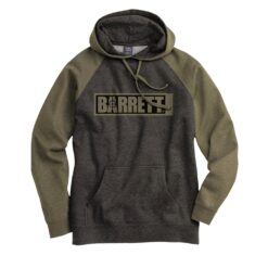 Sweatshirt, Hooded, Charcoal / Army with Barrett Logo